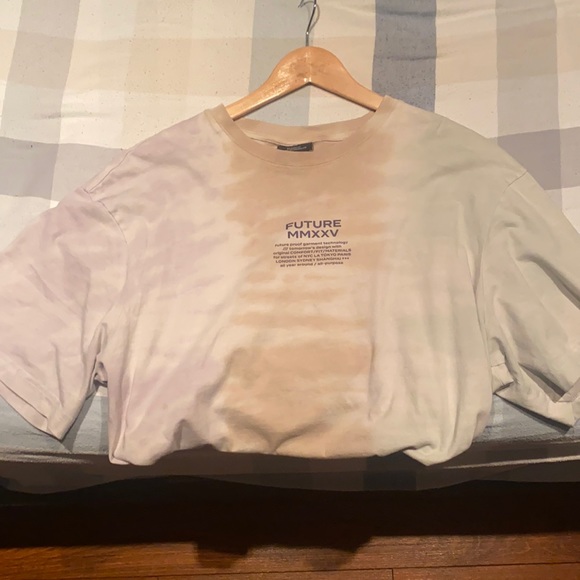 H&M men’s size medium pastel tie dye tshirt, purple green light brown - Picture 1 of 4